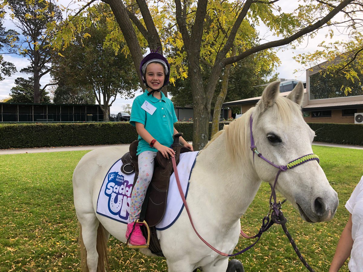 The #SaddleUp School Holiday Program came to an end today at @Mornington, where @chookahope was on hand to teach the youngsters some vital riding skills and the Saddle Up Cup was run and won for the last time this autumn!