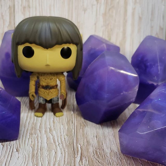OrganiGeekSoap's tweet photo. "A thousand years ago, this land was green and good - until the Crystal cracked. For a single piece was lost; a shard of the Crystal..." - Narrator, The Dark Crystal 
Crystal Shard Soaps sneak peak, coming with our next release 💎💎💎 Scented with icy c… https://t.co/JJlnw6j5yL https://t.co/GHDwVLDnYr