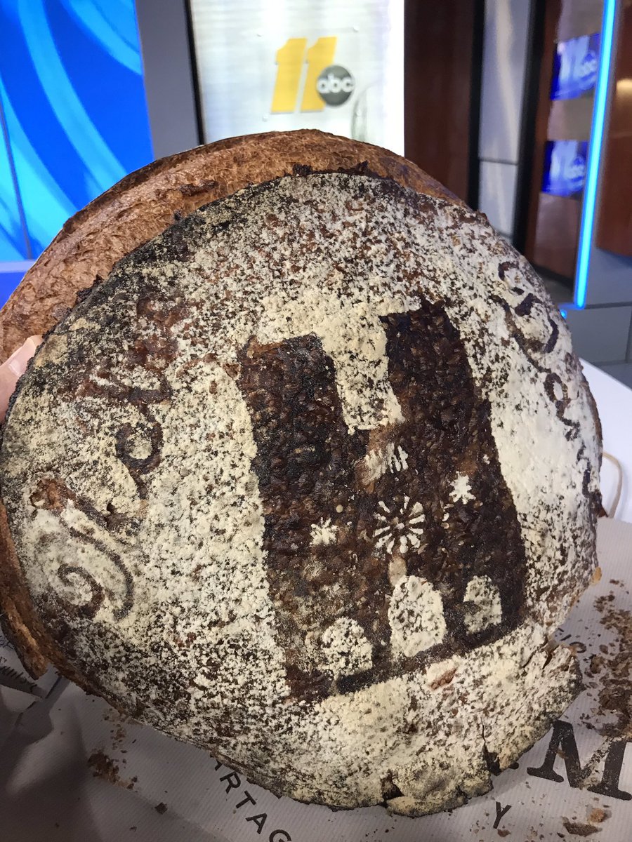 DanielsABC11's tweet photo. Tribute to #NotreDame in sourdough boule from @lafarmbakery in Cary. #AvecParis https://t.co/MpKsRGupnZ