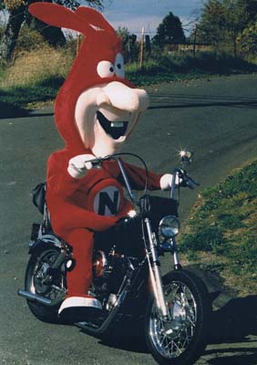 CavitySam's tweet image. Some photos of the early Noid mascot made by Carol Flemming, before the fiberglass head versions became standard. I wonder how many of these early suits were made. #thenoid #avoidthenoid #dominospizza #dominos