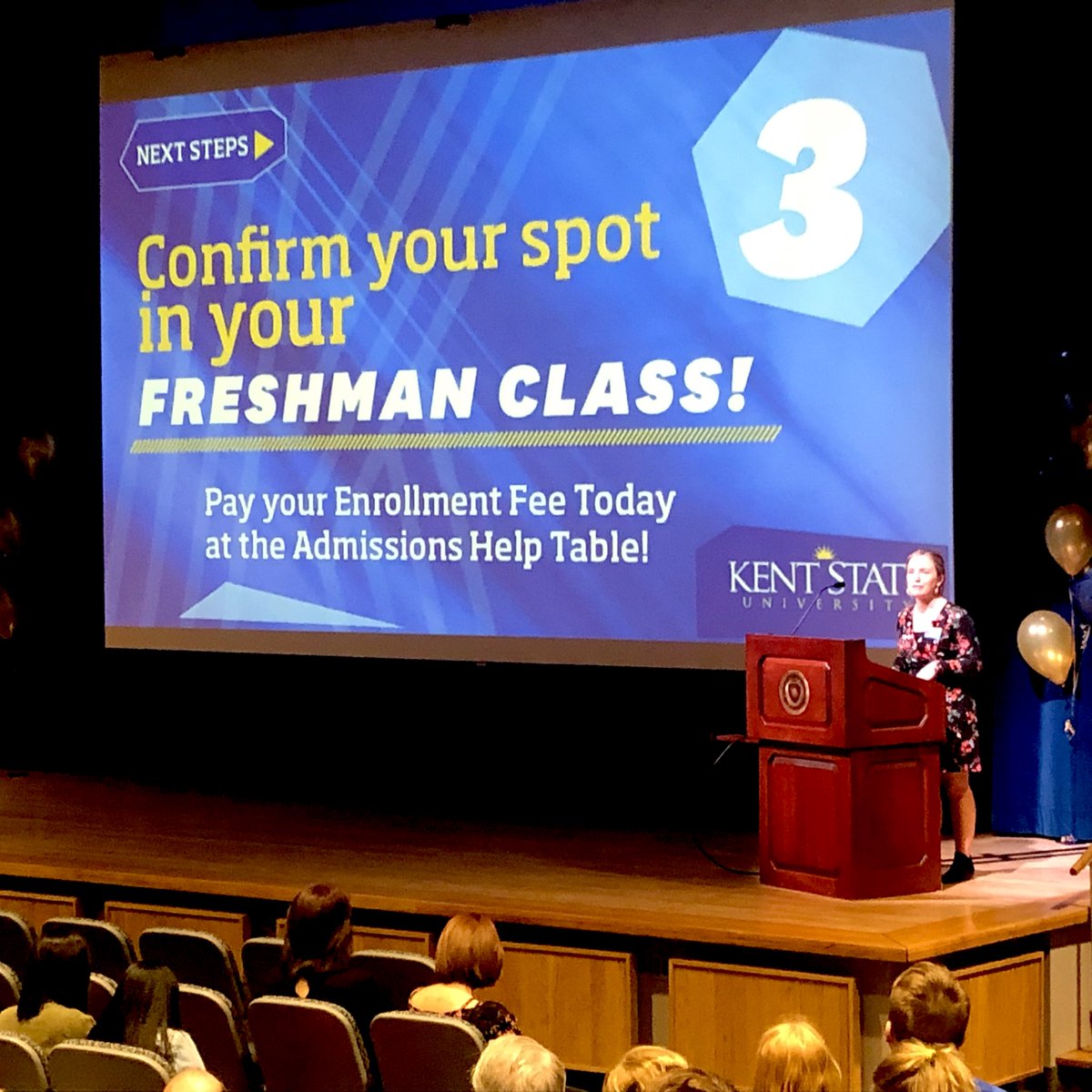 KentStateJoy's tweet photo. Kent State Admissions  Counselor, Taylor is going through the next steps to be a Golden Flash! #kentstate2023 https://t.co/gO6X40SgF7