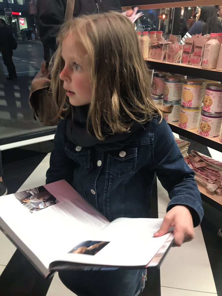 emilybrandsma's tweet photo. My daughter's first time at Milk Bar = totally star struck. #lifegoals #girlspower @ChristinaTosi https://t.co/449nK4HasU