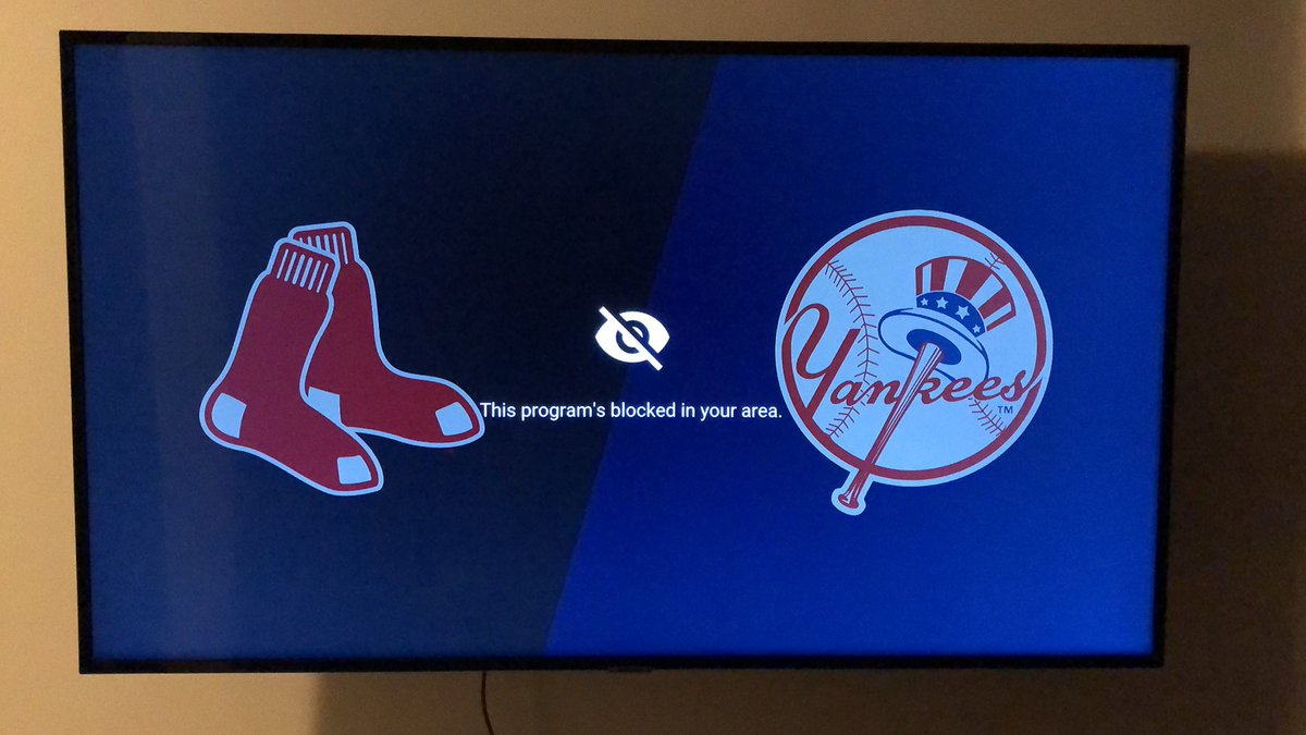 jjccjjv's tweet photo. How on God’s green earth is sox @ yankees blocked in Brooklyn?? @YouTubeTV @YouTube @YTAdvertisers @YouTubeFanFest https://t.co/aZLkpexPpp