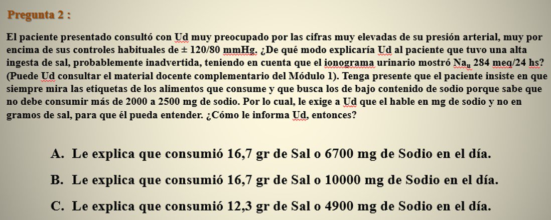 UnneSan's tweet photo. Saludos cordiales para todos. Les presentamos las consideraciones sobre el segundo ejercicio presentado en la conferencia 3. Aquí puede ver el caso clínico con las opciones de respuesta. #DiploNefroModuloI https://t.co/C2TFYNd0oe