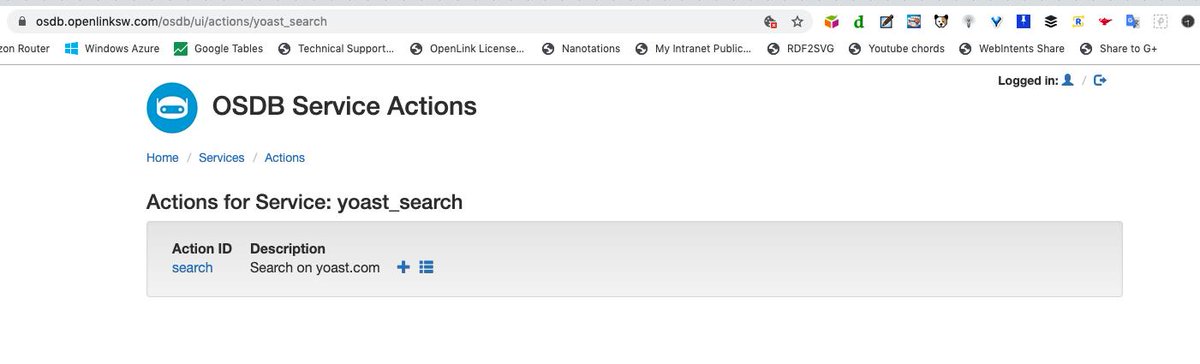 kidehen's tweet image. Re yoast.com/wordpress/plug…
I've used @datasniff to look at your page, and all is fine. I can even use our @SmartDataBot to process your "Search Action" description en route to figuring out how to search your site etc..
See: osdb.openlinksw.com/osdb/ui/action…
#SSEO #SEO #LinkedData #RDF
