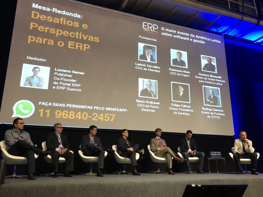 davelafer's tweet photo. Erp Summit Brasil in São Paulo and our co-CEO Decio Krakauer on Stage talking about challenges and business prospects. We are in a panel discussion with Oracle, Totvs, Alterdata, Cigam, Sankhya and Ramo representing SAP #RamoSistemas #SapBusinessOne #GoRamo
#GoCloudRamo https://t.co/McenUs3pqC
