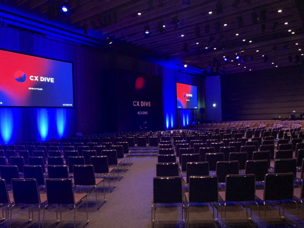 #CXDIVE 2019、いよいよ受付開始となります。
KeynoteSessionは、メイン会場が満員になるとサテライト会場での中継となるので、お早めにご来場ください、お待ちしております！