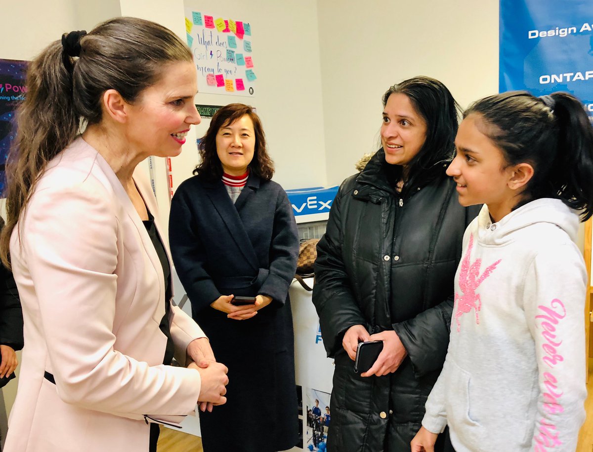 KirstyDuncanPhD's tweet photo. What an inspiring group at @BramptonRobotic who showcased their outstanding work for us this afternoon! @MPRubySahota and I are cheering you all on as you take part in the @VEXRobotics World Champions next week - best of luck! https://t.co/x7VeYm2UF0