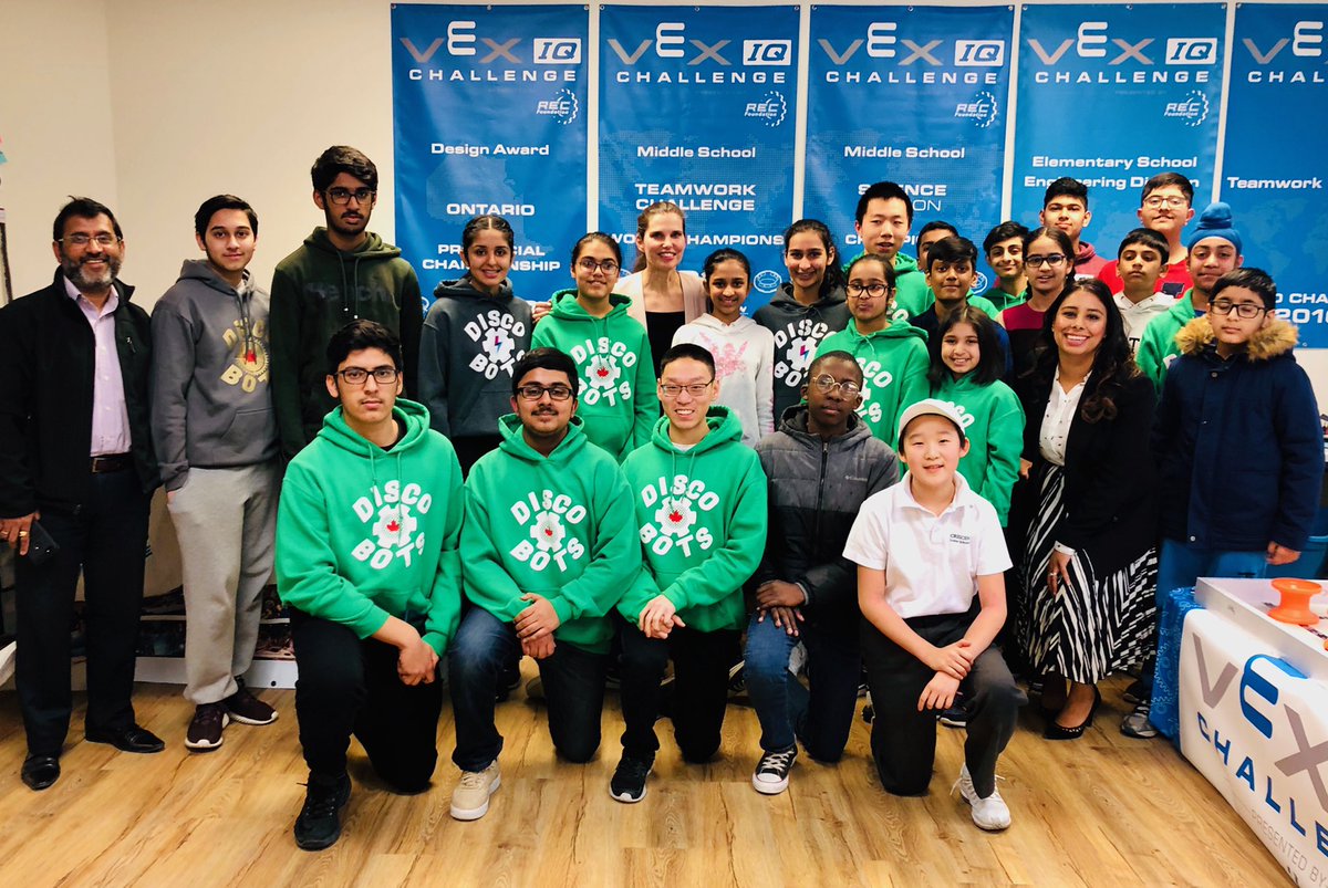 KirstyDuncanPhD's tweet photo. What an inspiring group at @BramptonRobotic who showcased their outstanding work for us this afternoon! @MPRubySahota and I are cheering you all on as you take part in the @VEXRobotics World Champions next week - best of luck! https://t.co/x7VeYm2UF0