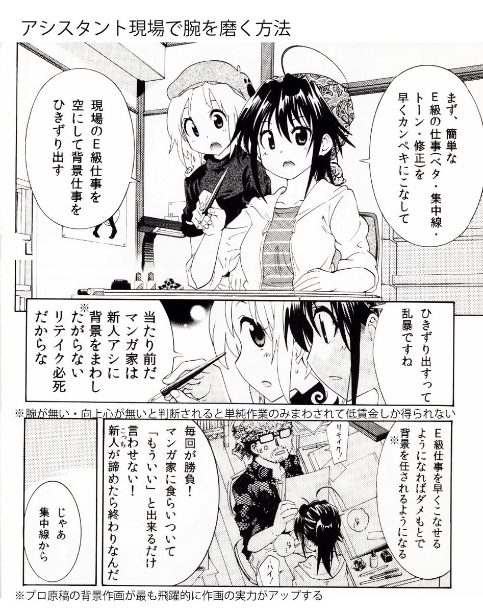 漫画家志望さんへ 漫画アシスタントには仕事の難易度ランクがあります 簡単なものを手早く済ませられるようになればさらに難しい作業をまわしてもらえます