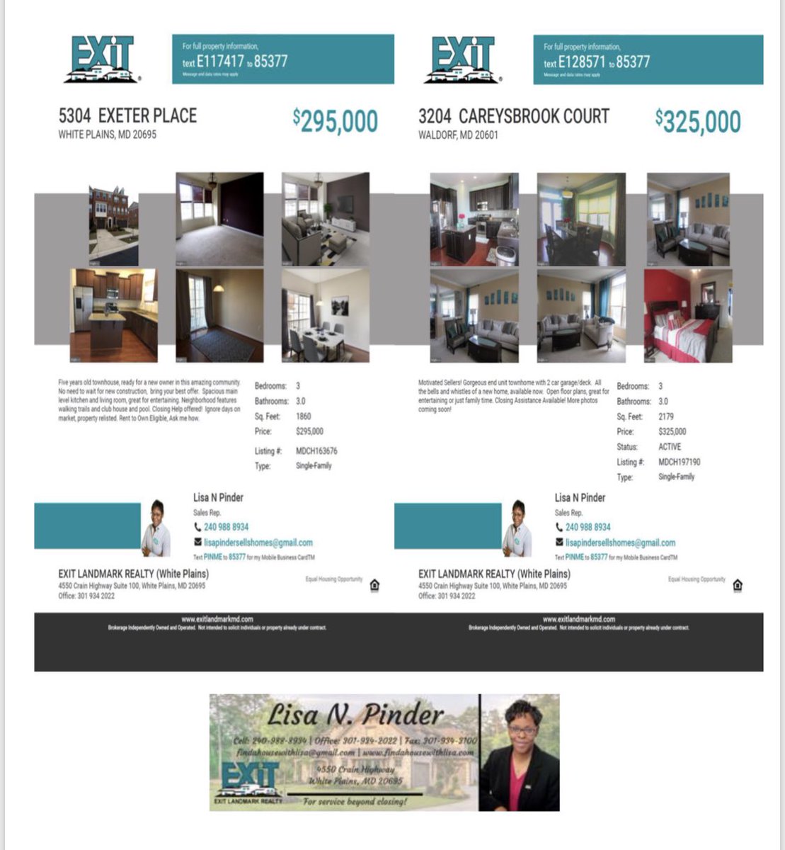 ComedianChrisT's tweet photo. Need a realtor? Hit up Lisa Pinder @homeswithlisap! She’s servicing in the Upper Marlboro, Accokeek, and Waldorf areas. https://t.co/rDp8U2FLeM