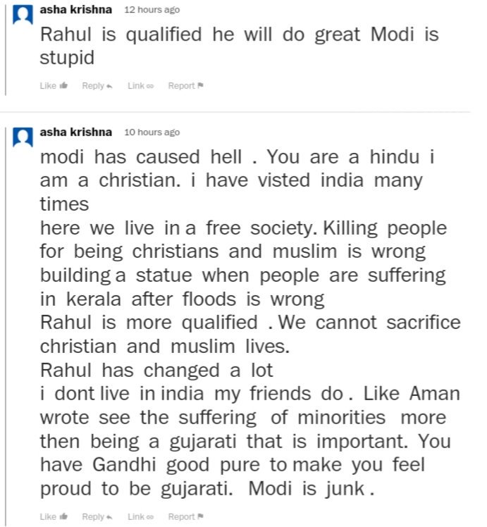 Bhaktirasasagara on Twitter "Some of the comments on Barkha's article