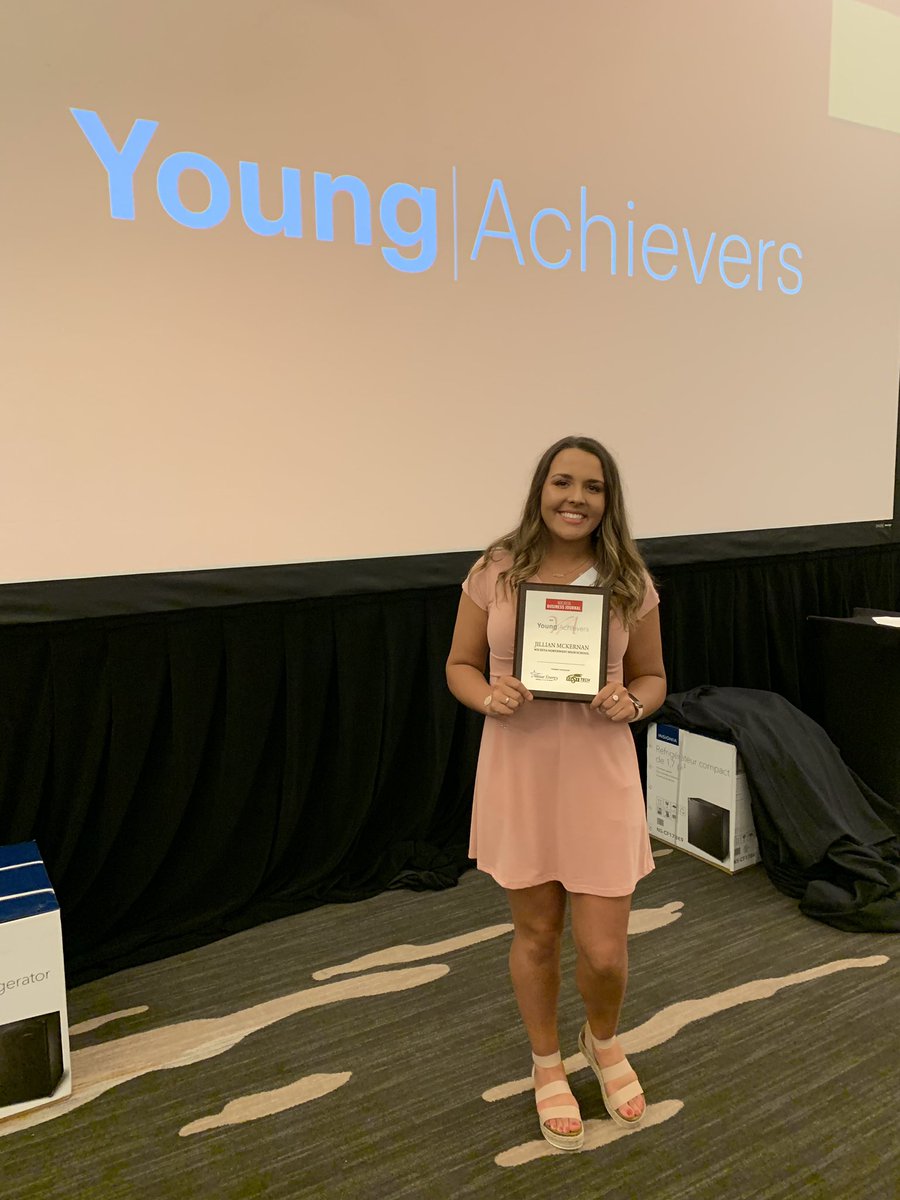 jillianmckernan's tweet photo. beyond blessed to have recieved this award! thank you to nw for believing in me and mrs. paschal and mr. crayton for nominating me! i am honored to say that i am a wichita business journal young achiever for the year '19! #ICTBizYA https://t.co/oAou9mBbux