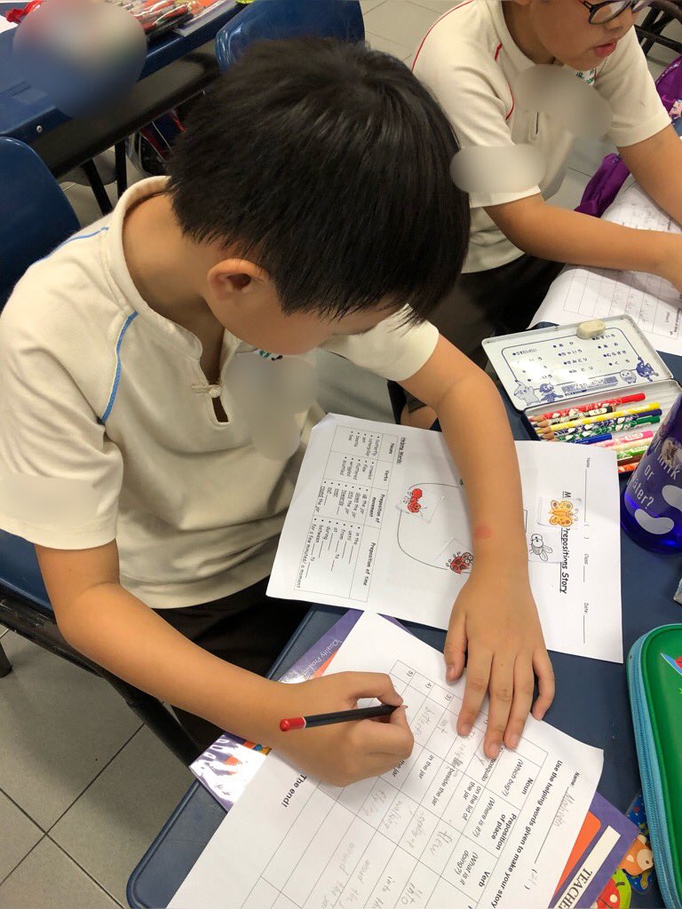 mrsyanlim's tweet photo. Today we learnt the three types of preposition by writing a Bugs’ prepositions story!
Adapted from resource found online. And I’ve Included helping words for pupils to write their “story”. https://t.co/LzQ9G8gT3q