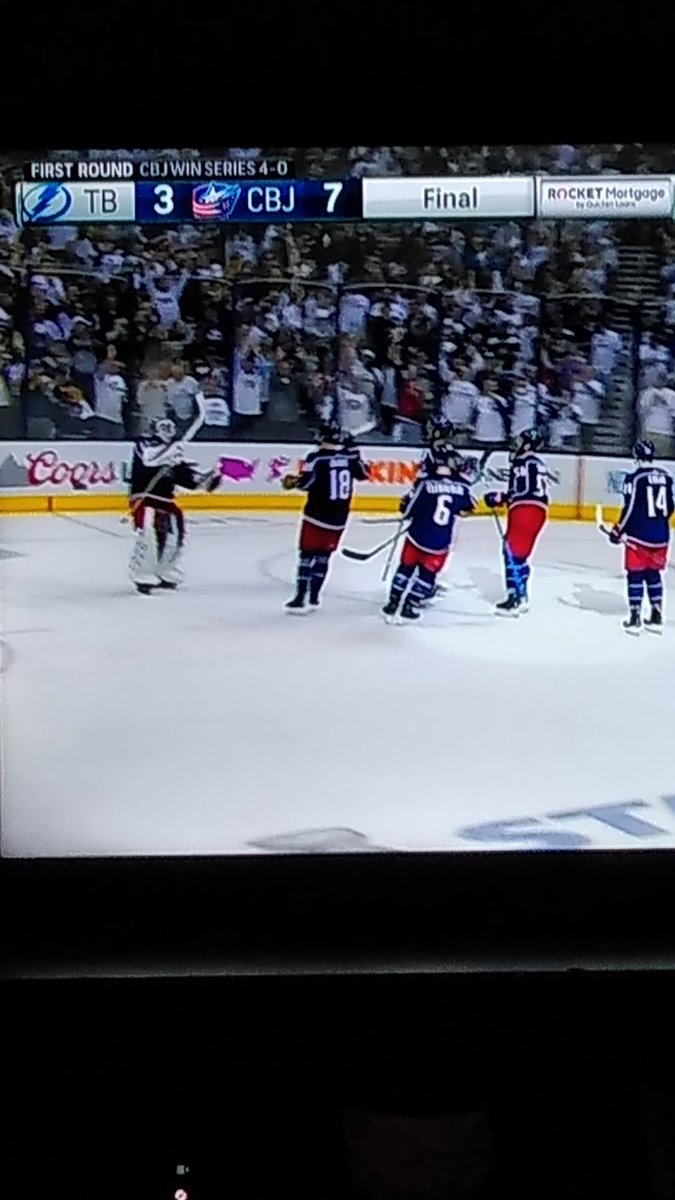 CBJ - CBJ - CBJ
Awesome win, Awesome series!!
The team experts thought might get swept, sweep the series in stunning fashion!! 
They are playing as a team, and are fun to watch