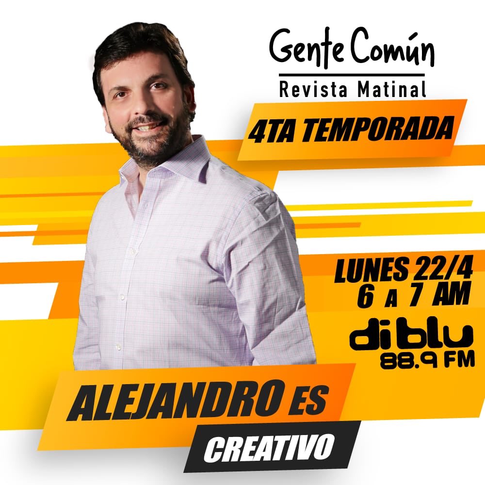 gentecomunec's tweet photo. Lunes 22 de abril, nueva temporada de @gentecomunec por @radiodiblufm 

Con el cuarteto mañanero:
@alejogentile   @ale6390 @enzo_sgaravatti @desousaec 

Participa con el HT #SoyComunero 

ALEJANDRO es creativo
Que más crees tú que es ALEJANDRO?
#GenteComunDiblu
#4tatemporadaGC https://t.co/d9fXVOzqKC