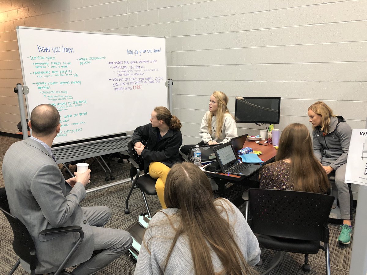 SD4EDU's tweet image. Wonder what the high school experience COULD be? 

Today I watched Ss embrace productive struggle to solve real world challenges w/Ts as their colleagues.

Yep.....it was a great day. #OURFuture #studentvoice #InnovationEngineering

#ProudPrincipal #theEASTway #WEareLakota