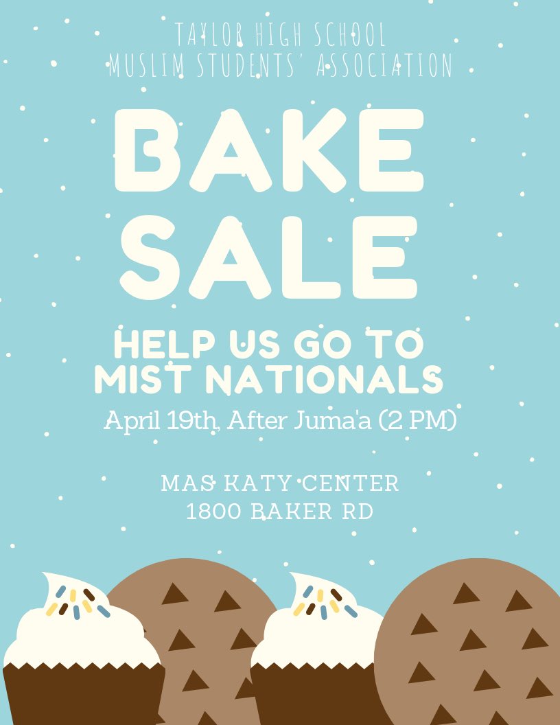 Come through this Friday and support us and enjoy some Freshly Baked Sweets as Well. 🍪 🧁 💙
Bring your friends and family!!