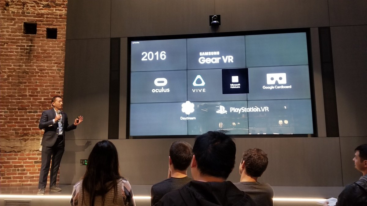JC_3D's tweet photo. @slukas discussing cross-platform theory in #AR #VR and pointing out the importance of accessibility to scale user base and future-proof new hardware. #CreatingARVR https://t.co/DZKimKguLS