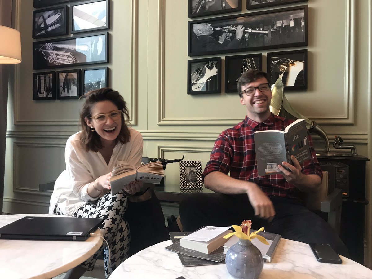 MeVerunka's tweet image. First #techbookclub successfully completed with cross-functional teams at @PwC_Middle_East - we had an amazing conversation on the book “The Four” from @profgalloway discussing @amazon @facebook @Google @Apple 📚