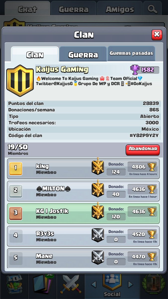 Estamos de vuelta!! Y está vez estamos en busca de jugadores para nuestro clan #Gokaijus <a href="/AyudaJugador/">Ayuda Jugador</a>
<a href="/PromotionsC/">Promotions CR</a> <a href="/PromotionsXo/">Promotions RT'S Xo</a>
<a href="/ExxodoAgencyTM/">Exxodo Agency</a>
<a href="/PromotionsG2/">Promotions Gaming</a> <a href="/E_SPORTS/">e-Sports</a> <a href="/Promotions_RTS/">Promotions_RTS</a>
<a href="/AcmPublicidad/">ACM Publicidad</a> @FLAGOORG
@ApinityGG