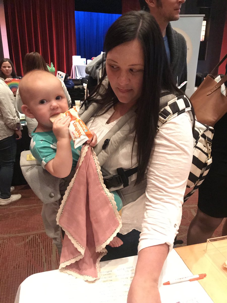 HappyMamaEBay's tweet image. This little cutie already loved our #teethers! She tried some of our new #fiberandprotein bar and it was a hit!