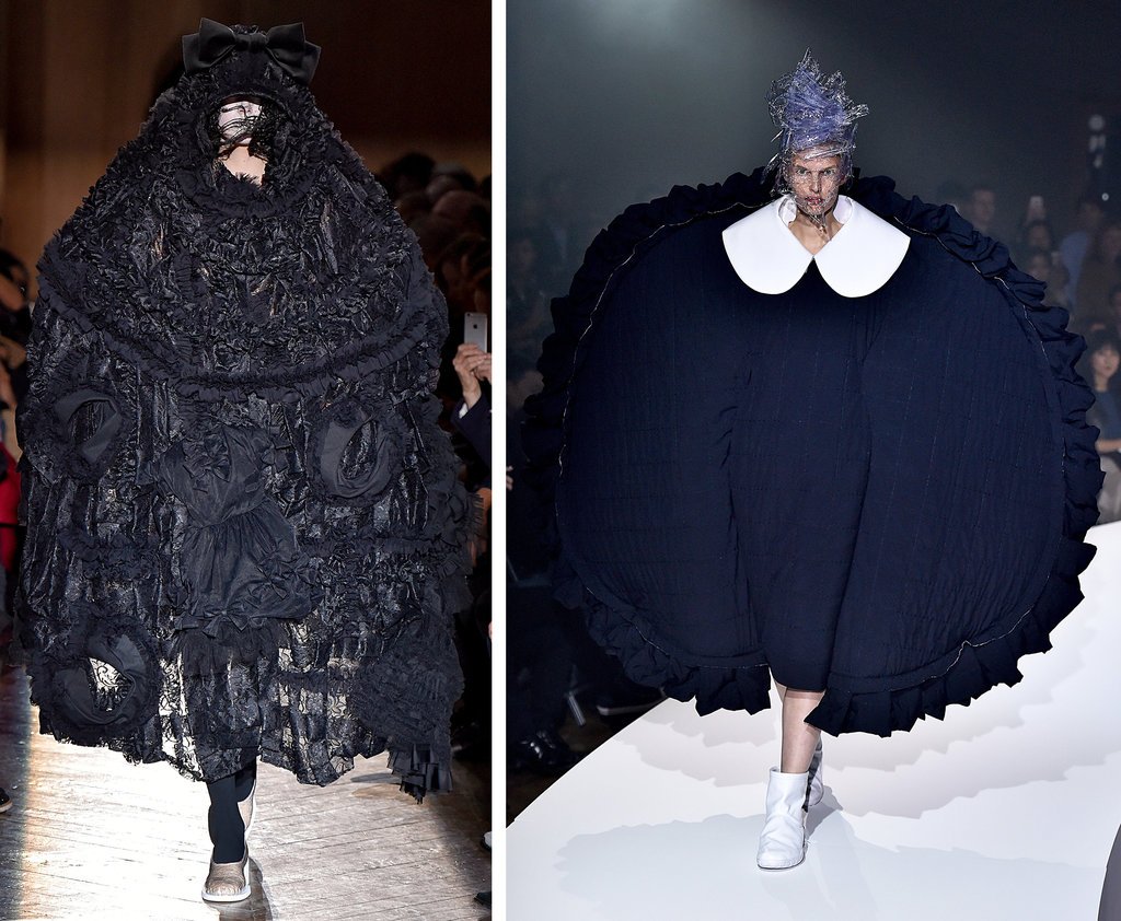 GalleryHigh's tweet photo. Kawakubo’s fashion, unpretty and bulbous in bizarre areas, is a gauntlet laid down to the narrow guardrails of vanity that trammel womenswear. Many of her pieces are unsized, and her dressing rooms have no mirrors so that customers focus on how they feel, over how they look. https://t.co/EbSFbk5jPc