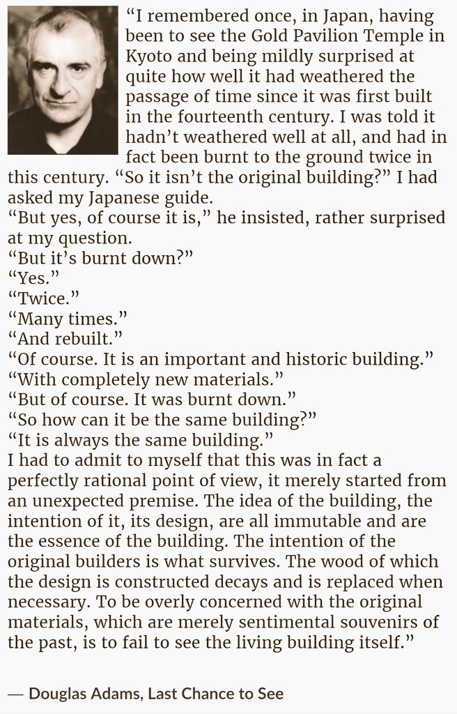 nselmi's tweet photo. The word "building" is like the word "book".
It means more than the material object.
In a shintō culture such as the Japanese, this comes intuitively. https://t.co/SLC6TkD2Ye