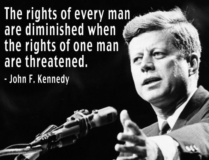 AnaPaulaVolei's tweet image. "Os direitos de todos os homens são diminuídos quando os direitos de um homem são ameaçados." John F. Kennedy