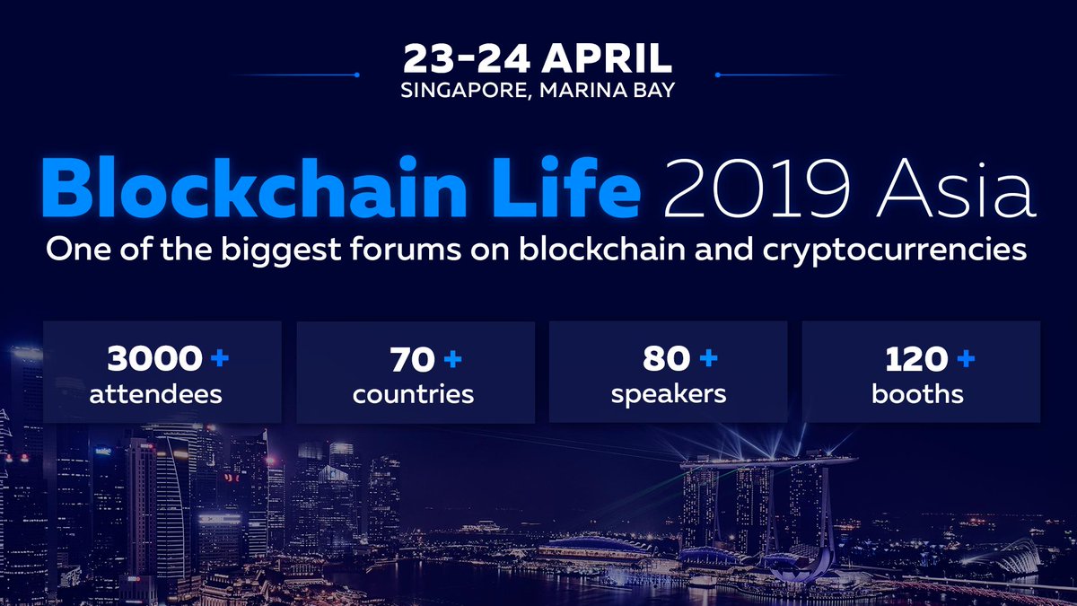 SingbitSg's tweet photo. https://t.co/4agtoKMbNb is a proud partner of the Blockchain Life event 2019 at Marina Bay Sands on 23-24 April.

Join us for the 3rd edition of one of the world's largest blockchain forums.
Get your Early Bird ticket here: https://t.co/kJrSSZRFbk
Use code "mbc" to get 10% off 🙂 https://t.co/wDZaZxN1Fs