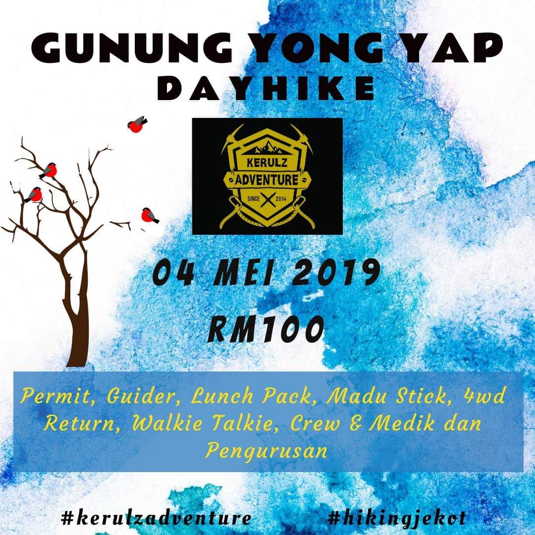 MOHON RT UTK DAPATKAN REPLACEMENT. TQ 😍

LAST CALL!!!
LAST CALL!!!
LAST CALL!!!

4 SLOT KOSONG !!!!
4 SLOT KOSONG !!!!
4 SLOY KOSONG !!!!

📲 Contact:
Babah - wasap.my/60182684613 
Ina - wasap.my/60184684324

#KAoutdoorservices
#kerulzadventure
#hikingjekot