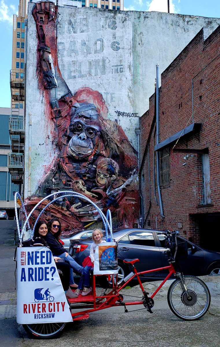 RCRickshaw's tweet photo. Thanks to Melody &amp; crew for riding with us this week! We always enjoy giving tours but especially when it gives us an excuse to get outdoors and enjoy our city.  We checked out some of the @WideOpenWalls_ murals and statues around downtown. https://t.co/j6zzrQMDqf