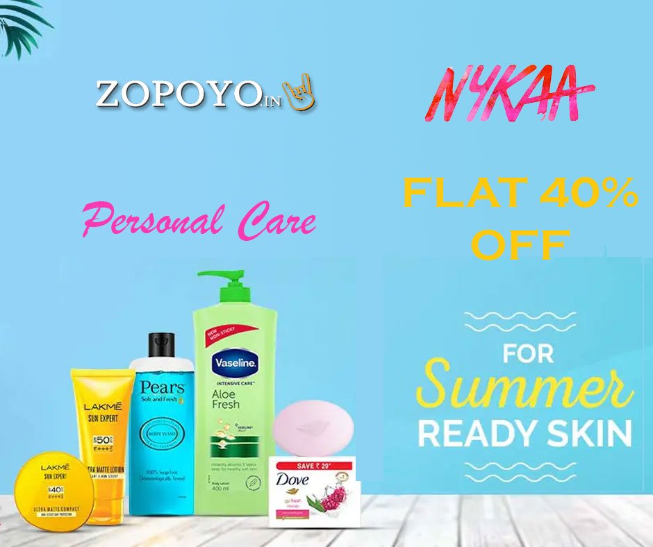 Beauty Alert! Buy Personal Care products from #Nykaa with FLAT 40% OFF
Click Here: zopoyo.in/nykaa-coupons/

#Nykaacoupons #Nykaaoffers #Topbrands #beautyoffers #savemoney #ShopWithZopoyo