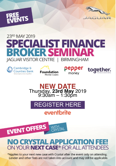 CrystalS_F's tweet photo. REGISTER to attend our Specialist Finance Broker Seminar at the @JaguarUK Visitor Centre in Birmingham on Thursday 23rd May -https://t.co/CVeBnqqLVo 

@PepperMoneyUK @ccbankltd @Together_Money @foundationhome1 @HeadofID @NickJones007 @FoundationGran3 https://t.co/F9SPpzWLjz