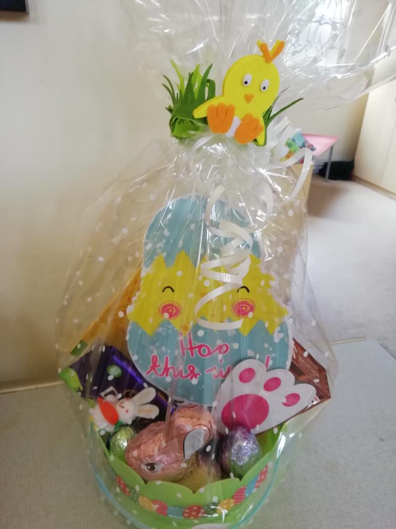 Thanks to our friends @TescoTaddyRd for the fabulous Easter treats. Raffling off at this morning's Community Cafe x