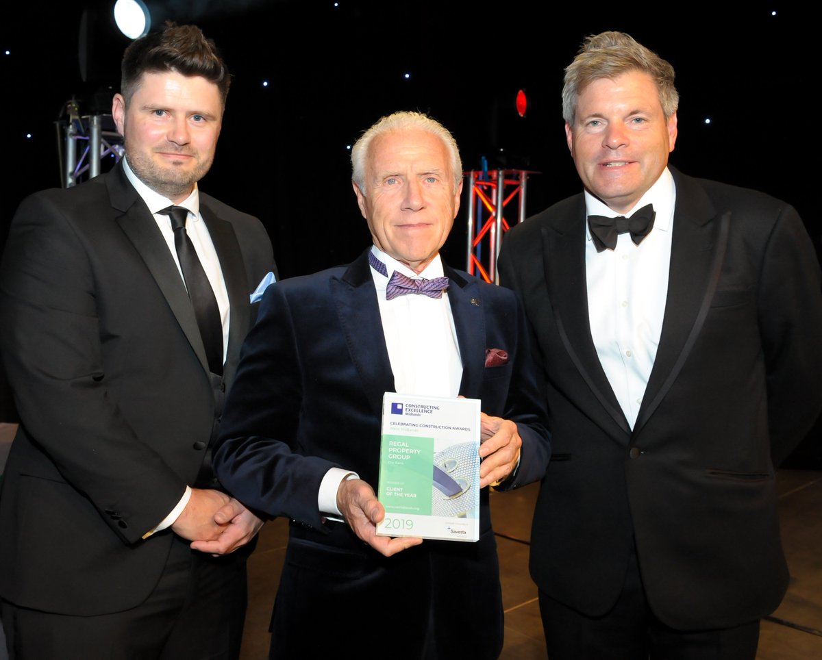 cemidlands's tweet photo. Congratulations to our 2019 #CC19 West Midlands Client of the Year winner #RegalPropertyGroup for The Bank! https://t.co/WvopyQc5jp