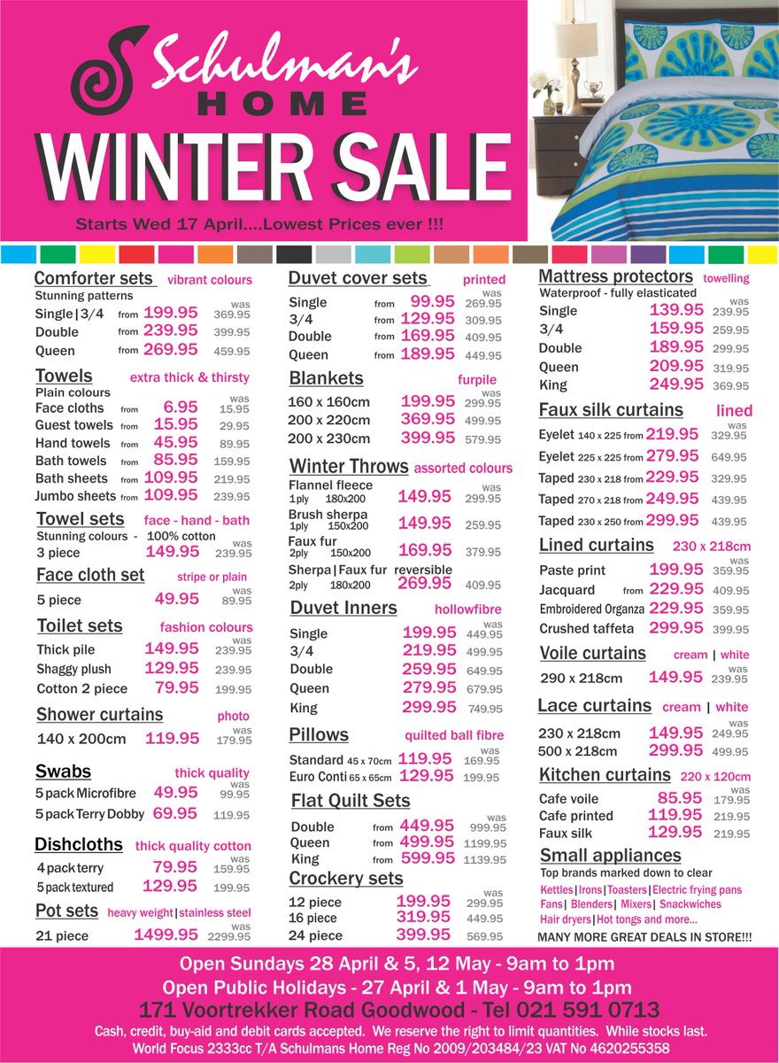 SchulmansHome's tweet photo. Cozy up this winter with our massive variety and awesome deals....only @SchulmansHome #wintersale #capelinen https://t.co/KjBCGnT0EQ