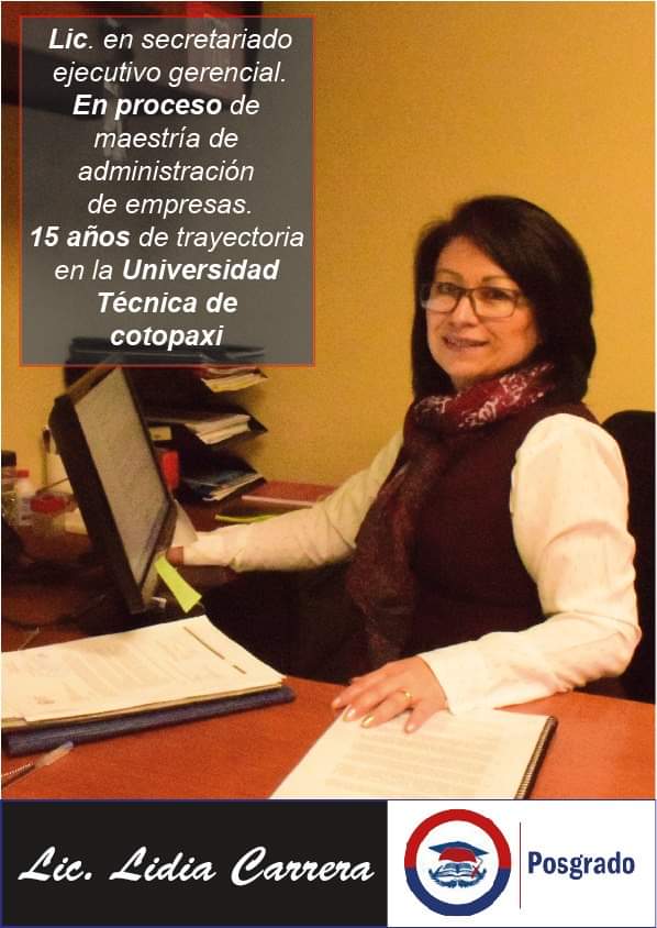 posgradoutc's tweet photo. Lic. Lidia Carrera 
Perfil profesional
#calidaduexcelencia #posgradoutc https://t.co/1fKRSpLJ1l