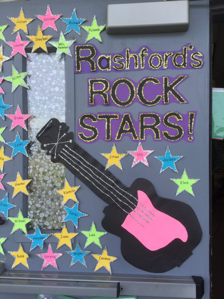 Mrs_J_Erickson's tweet photo. We decorated our buddies doors to make sure they Rock The Test! @julieericksonLL @laspositaslions #LHCSD #1Team1Vision https://t.co/OWyQA2xYbb
