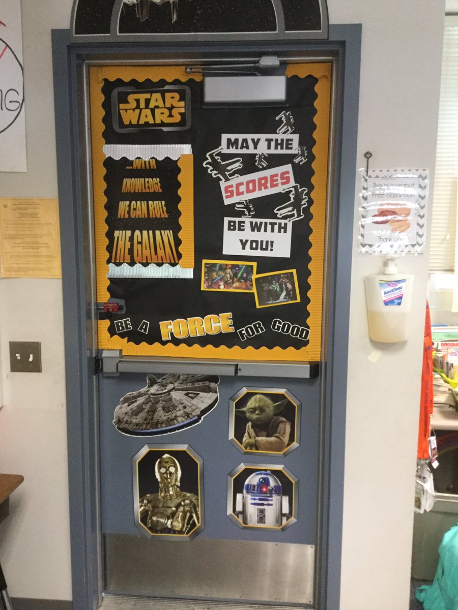 Mrs_J_Erickson's tweet photo. We decorated our buddies doors to make sure they Rock The Test! @julieericksonLL @laspositaslions #LHCSD #1Team1Vision https://t.co/OWyQA2xYbb