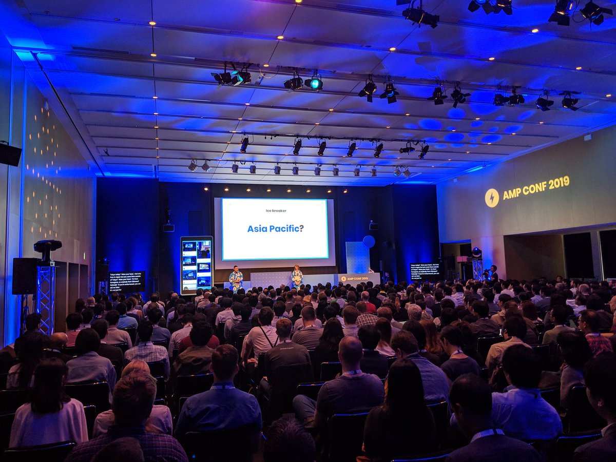 rorybrac's tweet photo. #AMPConf kicking off in Tokyo! https://t.co/t2LJ6C4Ztw