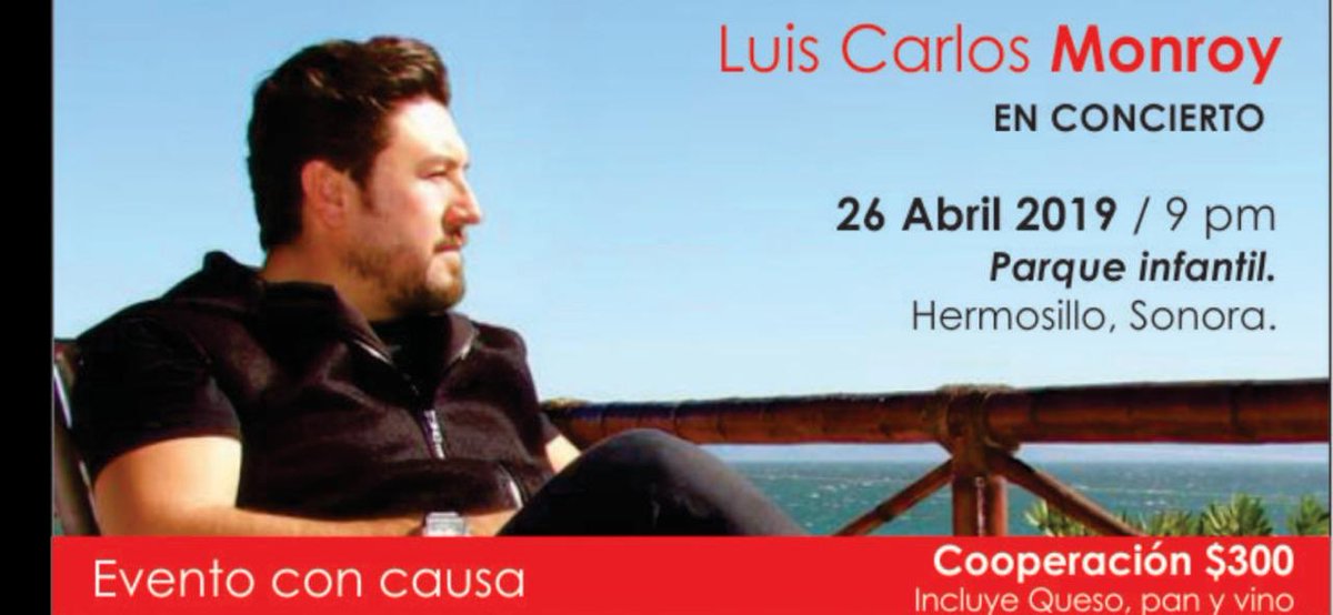 Gracias a telemax, a televisa Hermosillo y azteca sonora por el gran apoyo a #cesarcordoba nos vemos este 26 de abril explanada del parque infantil
