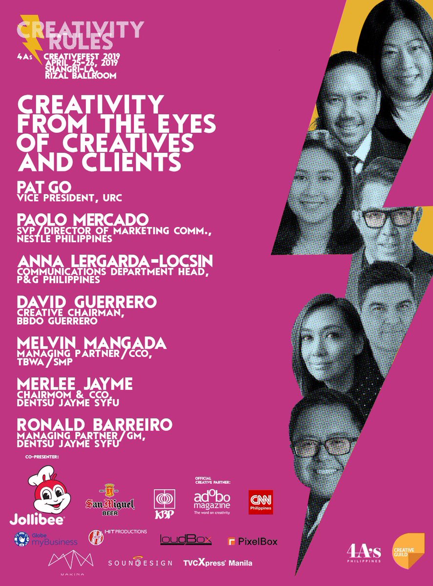 Give your mind a rest this week.  Fill it up next week.  The <a href="/4AsPhilippines/">4As Philippines</a> ‘ Creative Fest is a rare gathering of creative minds from clients, advertising and media\digital agencies.  Join the fun! #creativefest <a href="/mjayme/">merlee jayme</a>