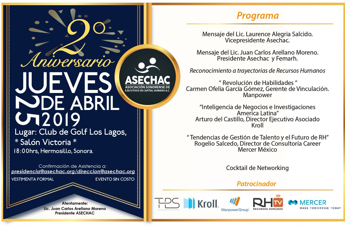 Muchas Gracias a todos nuestros socios y amigos que nos han acompañado estos 2 años!! #Asechac