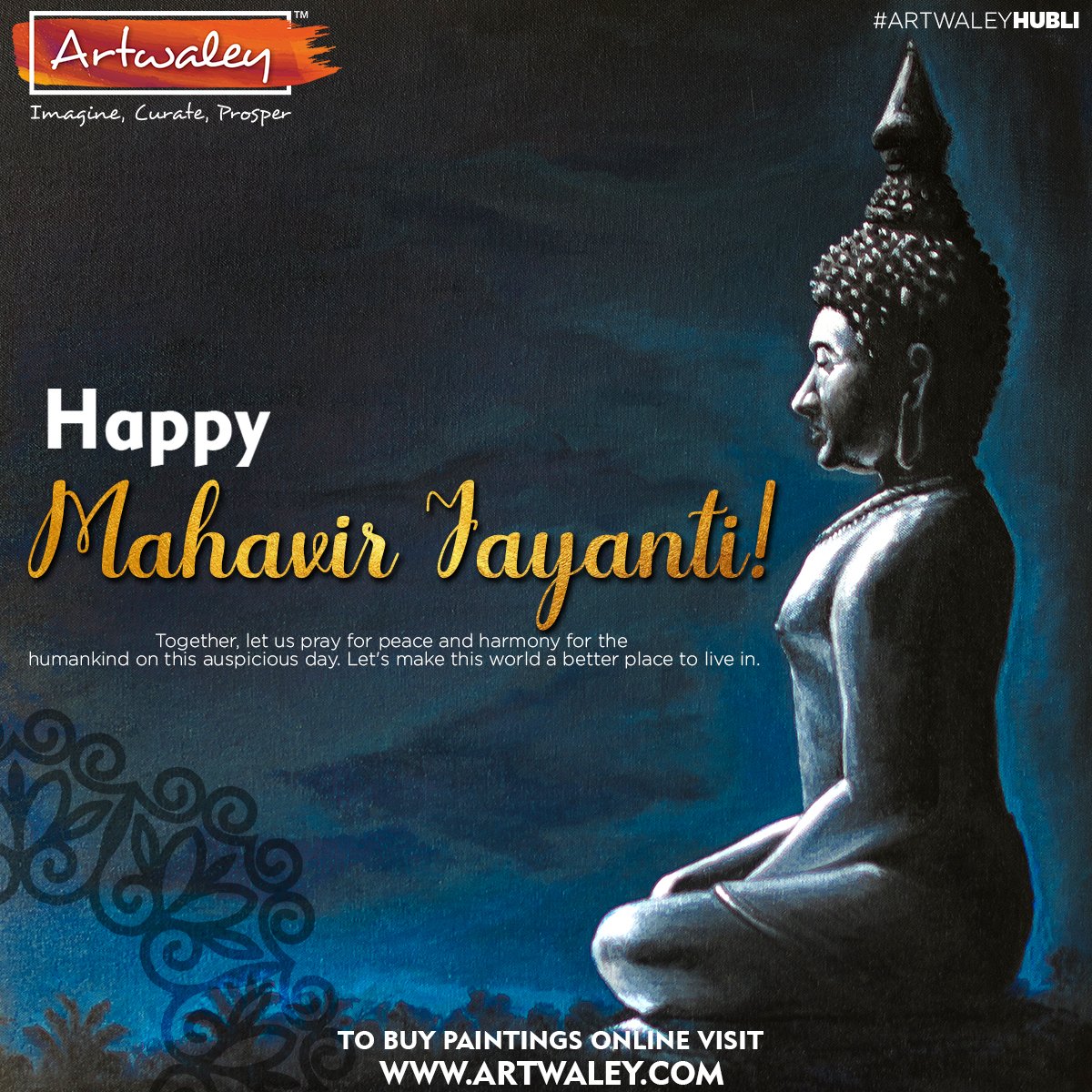 artwaley's tweet photo. May your life be filled with virtue of truth and eternal compassion. Happy Mahavir Jayanti 🙏
#MahavirJayanti2019 #Artwaleywishes https://t.co/2gZEnBYSRo