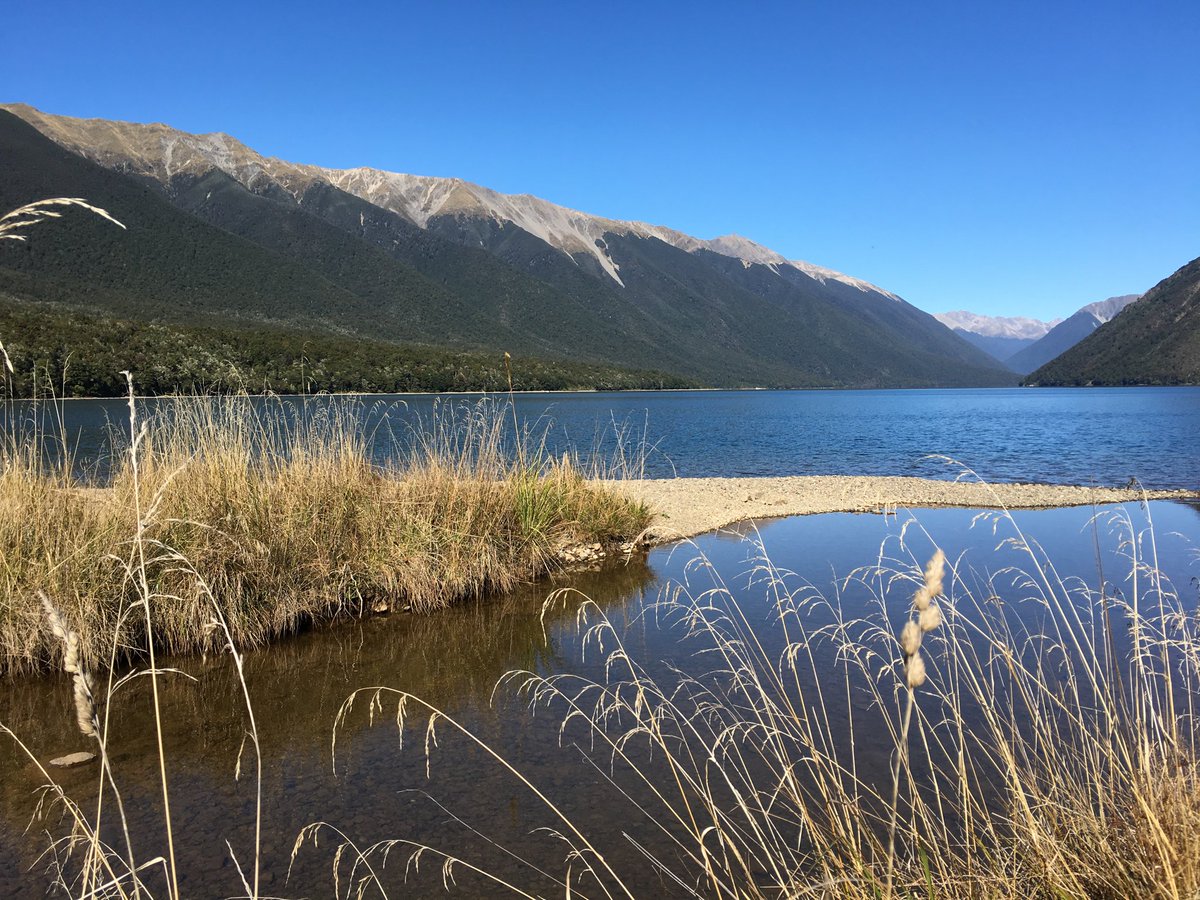 aquidity's tweet photo. Lake Rotoiti #NelsonLakes #MountRobert #toitoi #Wednesday https://t.co/nqEzuFkm0n