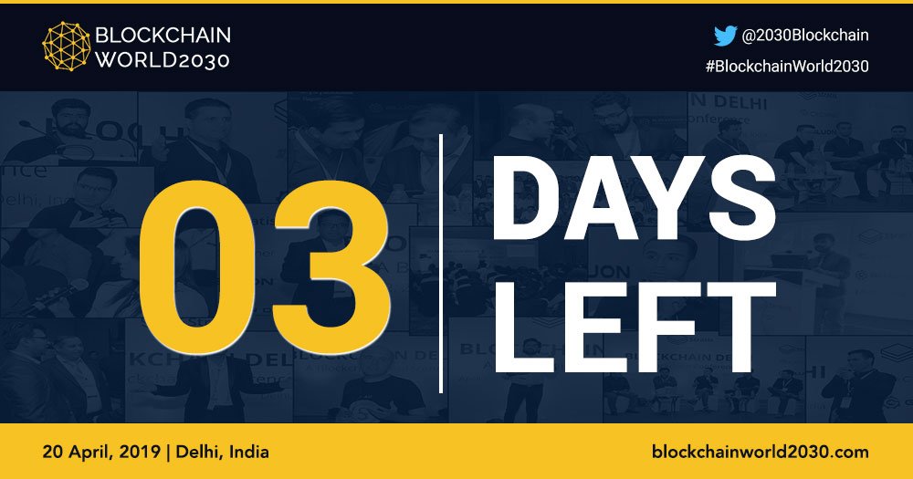 #BlockchainWorld2030 is just 3 days away! Have you booked your seats? Hurry up, only a few left. blockchainworld2030.com
#blockchainConference #techconference #BlockchainDevelopers