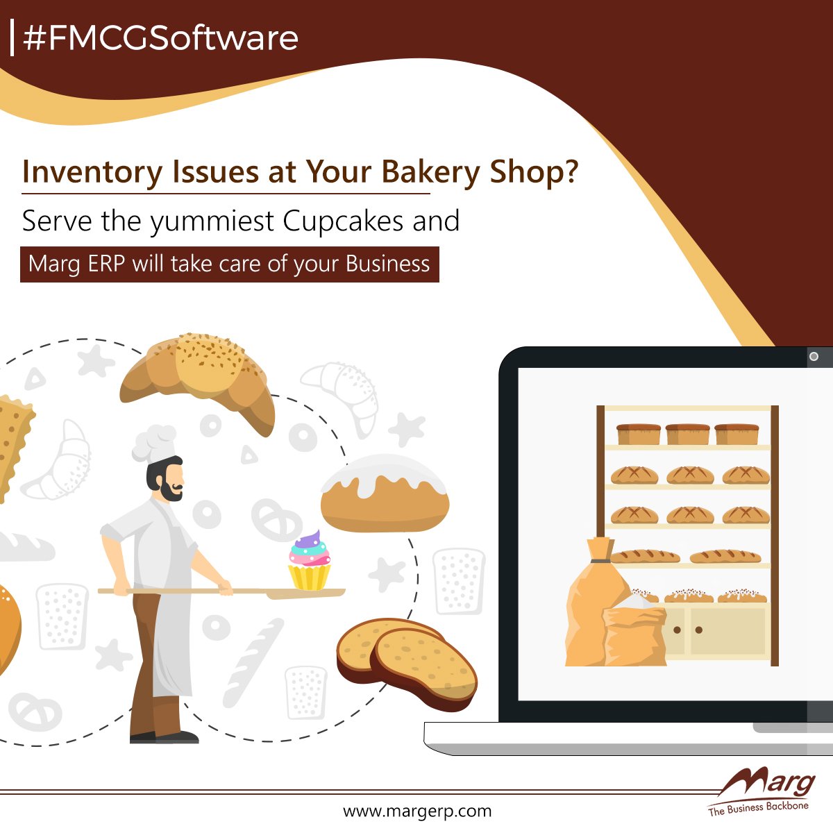 Keep delighting your customers with yummy &amp; fresh cupcakes and #MargERP will assist you in tracking your inventory. #InventorySoftware #FMCG
👉 Real-time stock updates
👉 Expiry Mgmt
👉 Re-order Mgmt
👉 Additional Customer Delights
Free demo: 9999999364
bit.ly/2LA4Z81