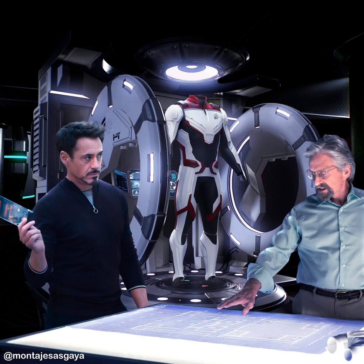 Tony Stark and Hank Pym working together.
<a href="/Avengers/">Avengers</a>  @MARVELSPAIN #AvengersEndgame  #Avengers #EndGame <a href="/MarvelStudios/">Marvel Studios</a>  #avengersendgame #Marvel <a href="/Russo_Brothers/">Russo Brothers</a> #Avengers4 <a href="/Avengers/">Avengers</a>