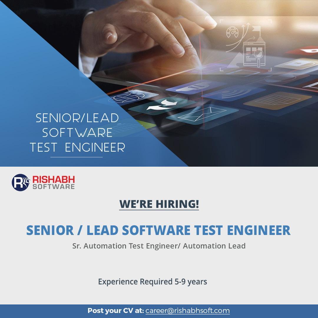 RishabhSoft's tweet photo. Are you passionate about discovering bugs and fixing them right? If yes, then it is your chance to join our excellent software testing team as senior test engineers.  You will drive the testing strategy analysis, and more. Apply Today at career@rishabhsoft.com. #AutomationLead https://t.co/phvCra2yVr